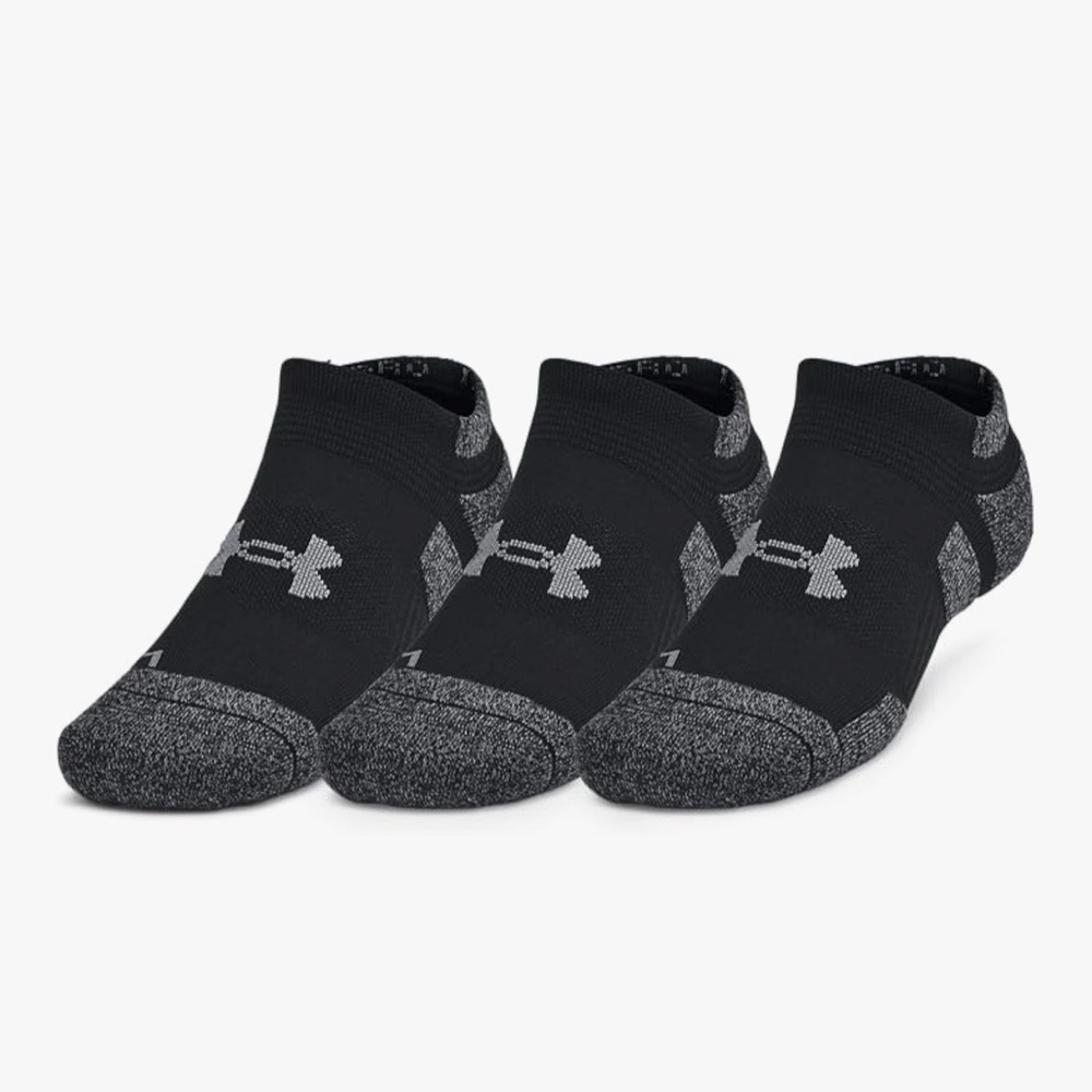 Under Armour Black and Gray Athletic Socks Performance Cushion